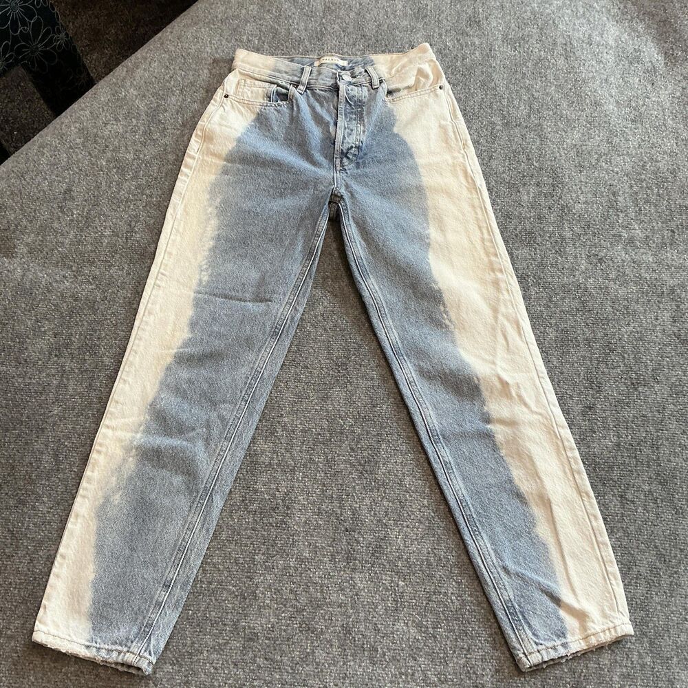 PacSun Ultra High Rise Slim Jeans Womens 25 Blue Acid Wash Button Fly Denim - Picture 7 of 12
